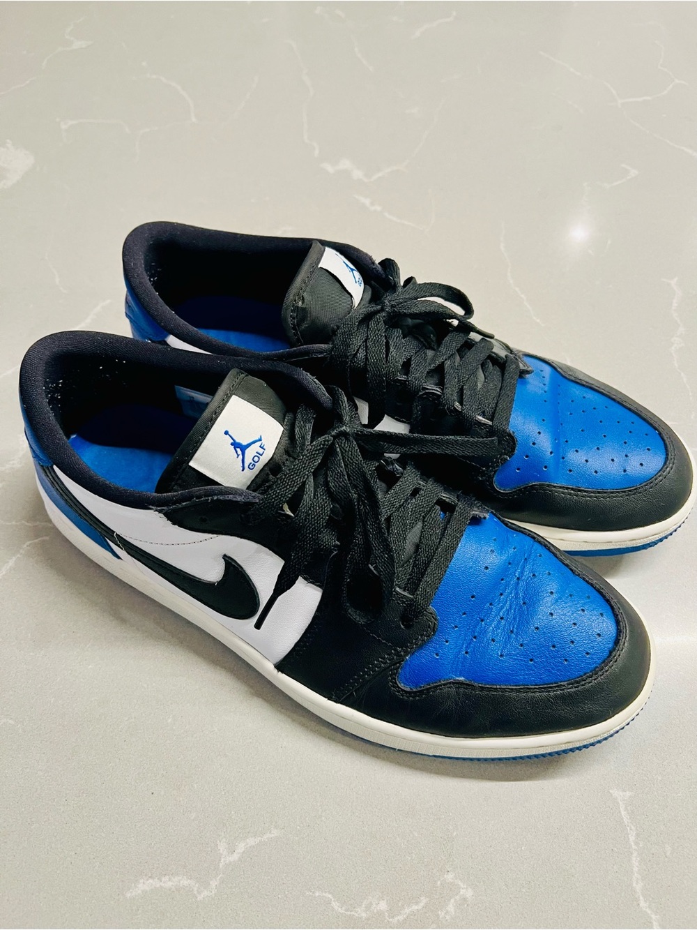 Nike Air Jordan 1 Low Golf Sneakers - Royal Blue/Black/White Men’s Size 12